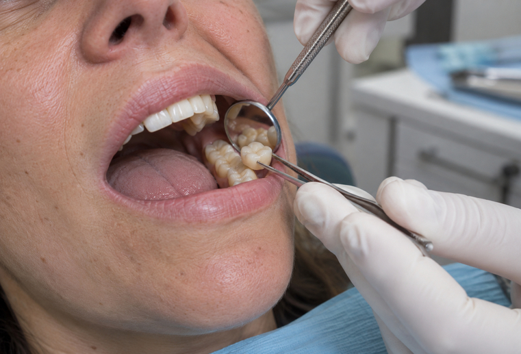 Coroană dentară după tratamentul de canal verificată de medic